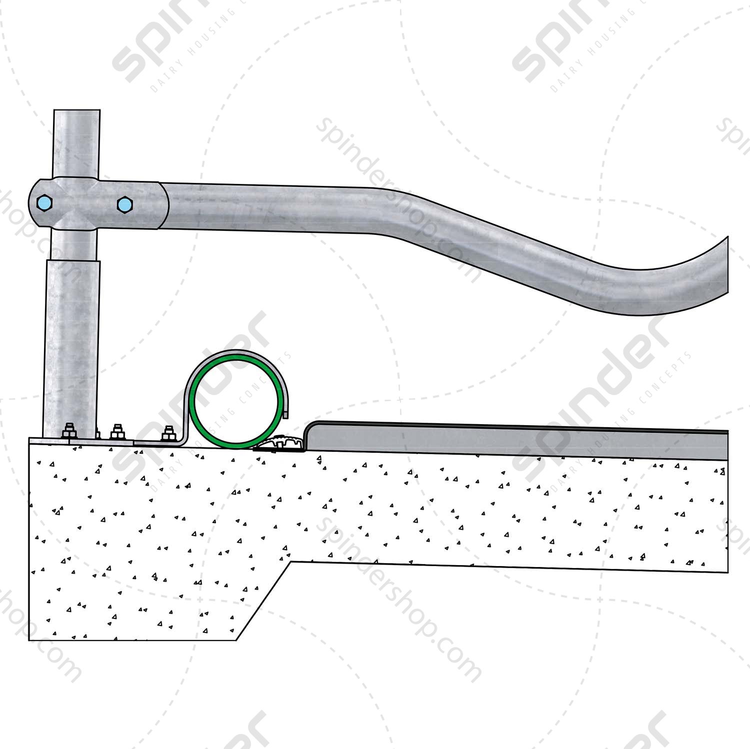 0190360-klembeugel-knieboombuis Beugel voor knieboombuis - Afbeelding 3