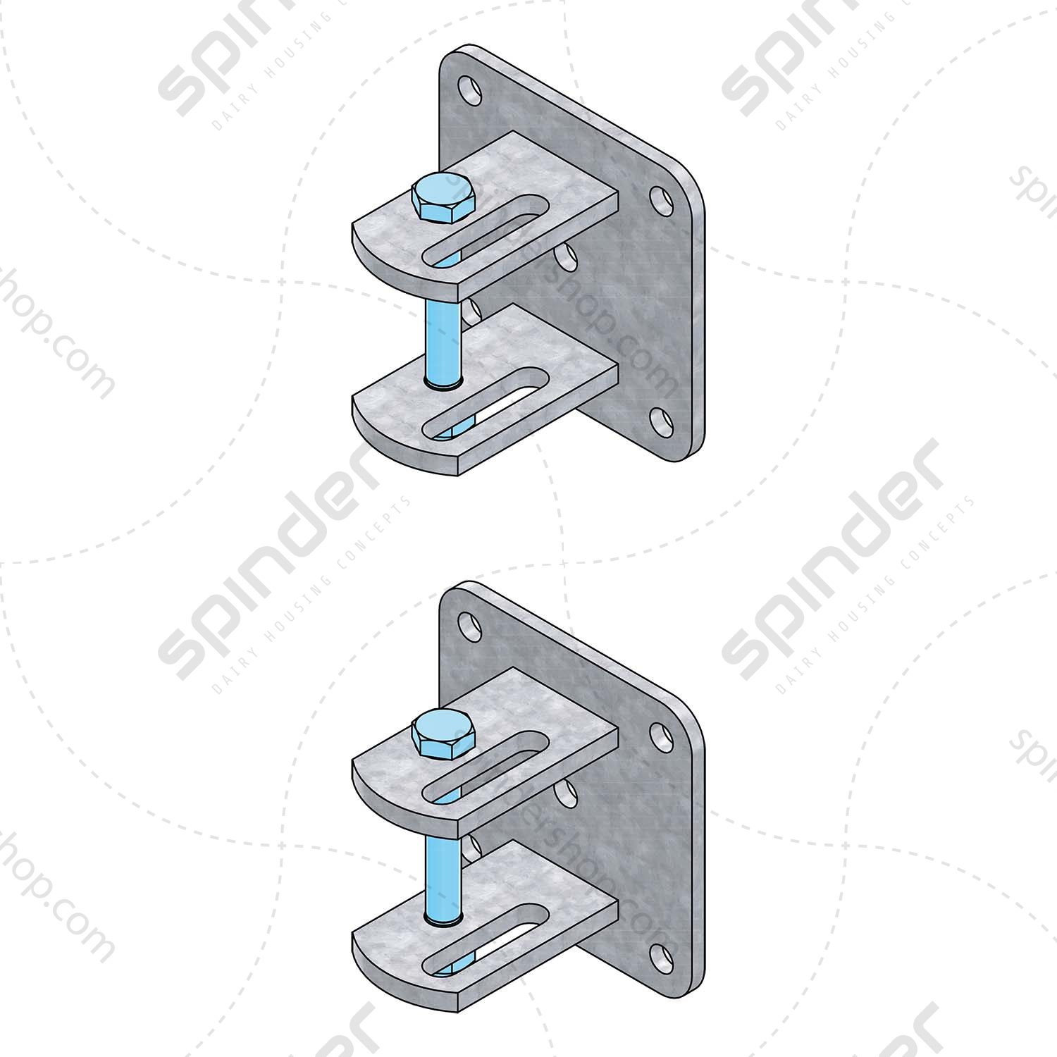 Stel wandbevestiging 60mm
