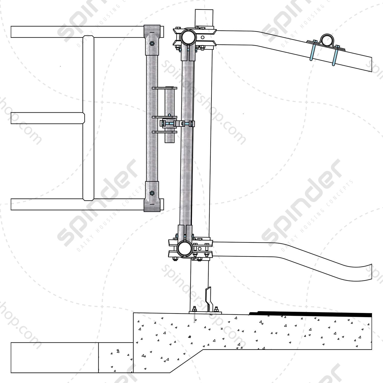 0390462-universeel-sluitpunt-79-comfort-spinder Sluitpunt voorkant Comfort ligbox - Afbeelding 1