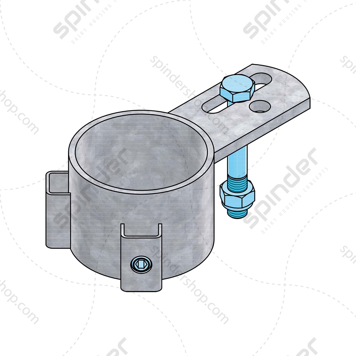 0390610-1-tussenhekken-25-spinder Stel bevestiging ringen 2,5" - Afbeelding 5