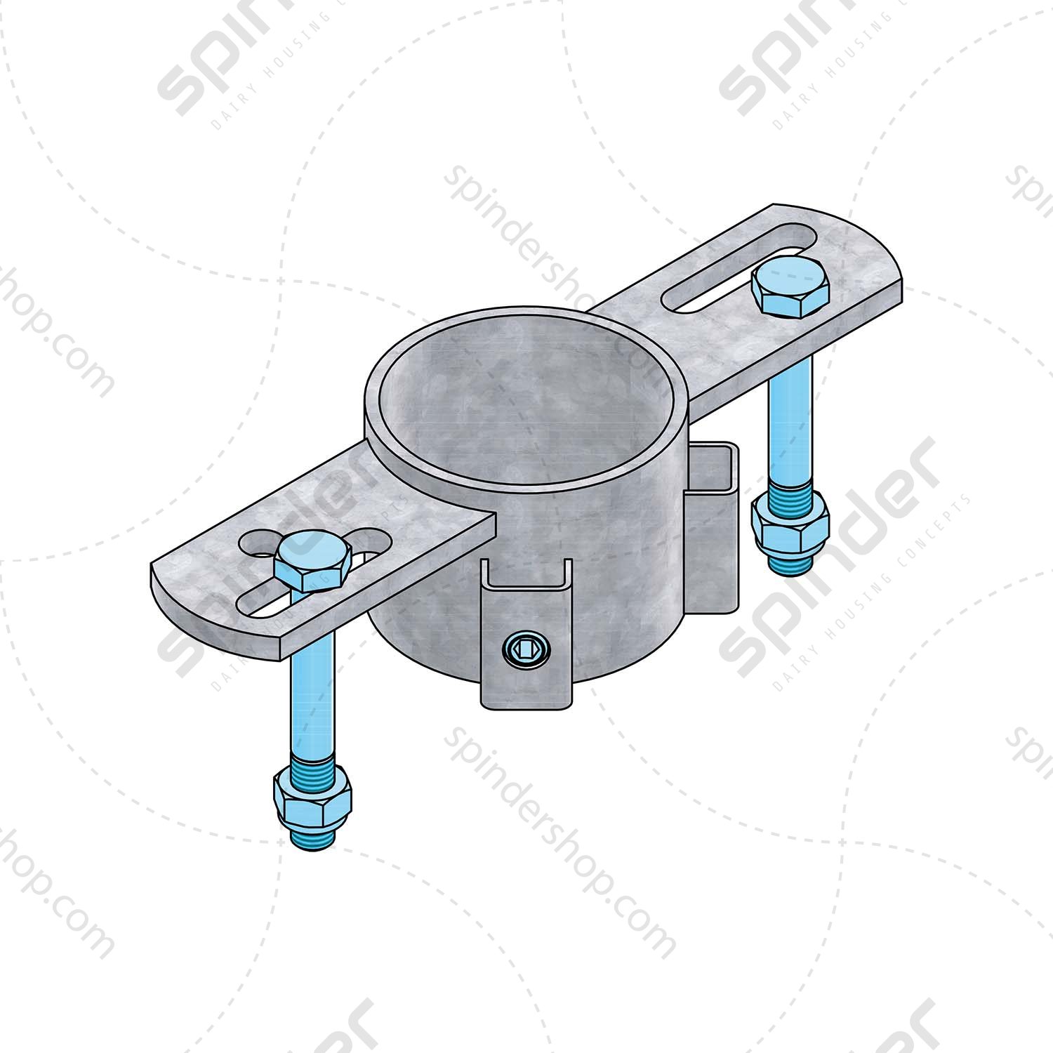 0390620-2-tussenhekken-25-180-spinder Stel bevestiging ringen 2,5" - Afbeelding 4