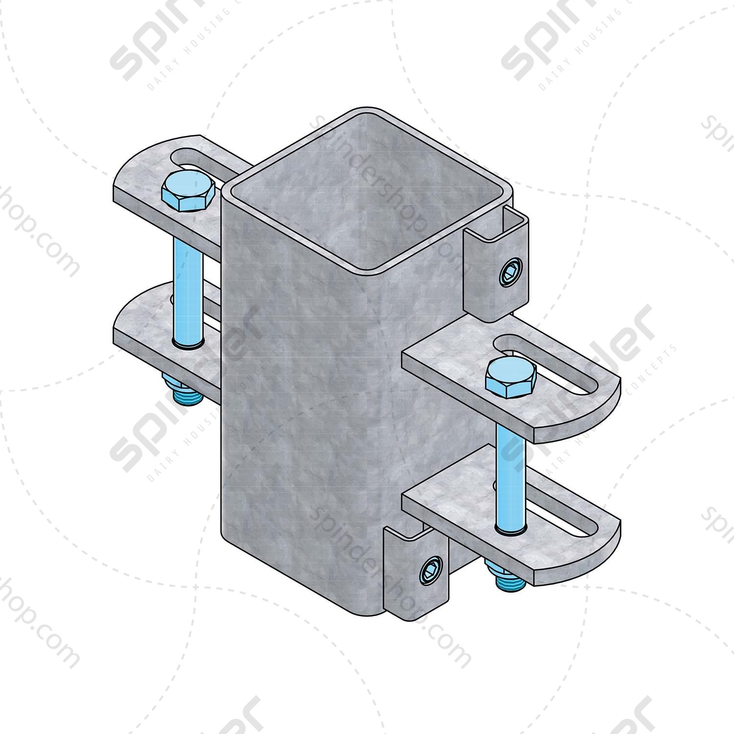 0390720-2-tussenhekken-vk-180-spinder Stel bevestiging ringen vierkant 80 - Afbeelding 4