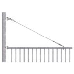 Schoorset voor draaihek 1,5" en 2" - Afbeelding 2