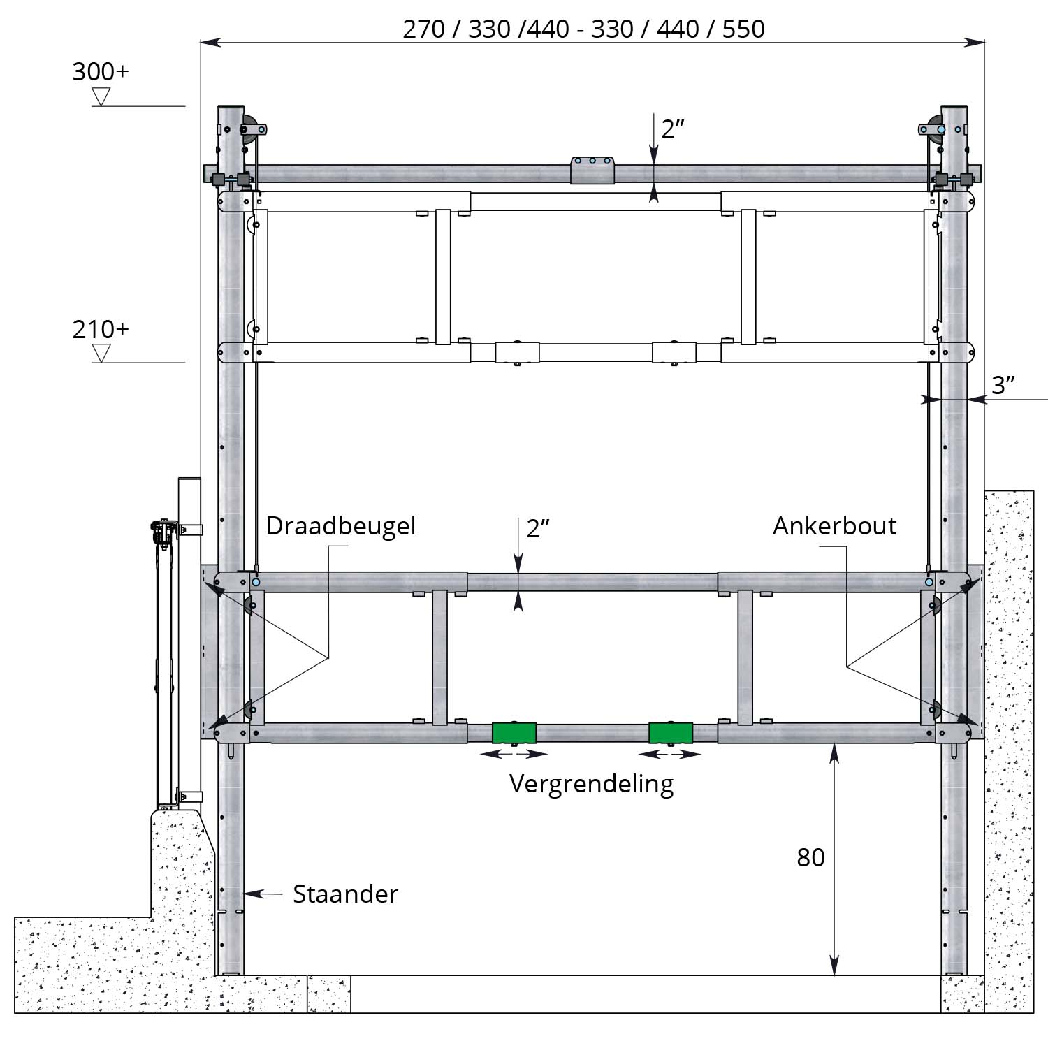 Specs optrekhek heavy duty Lift Spinder