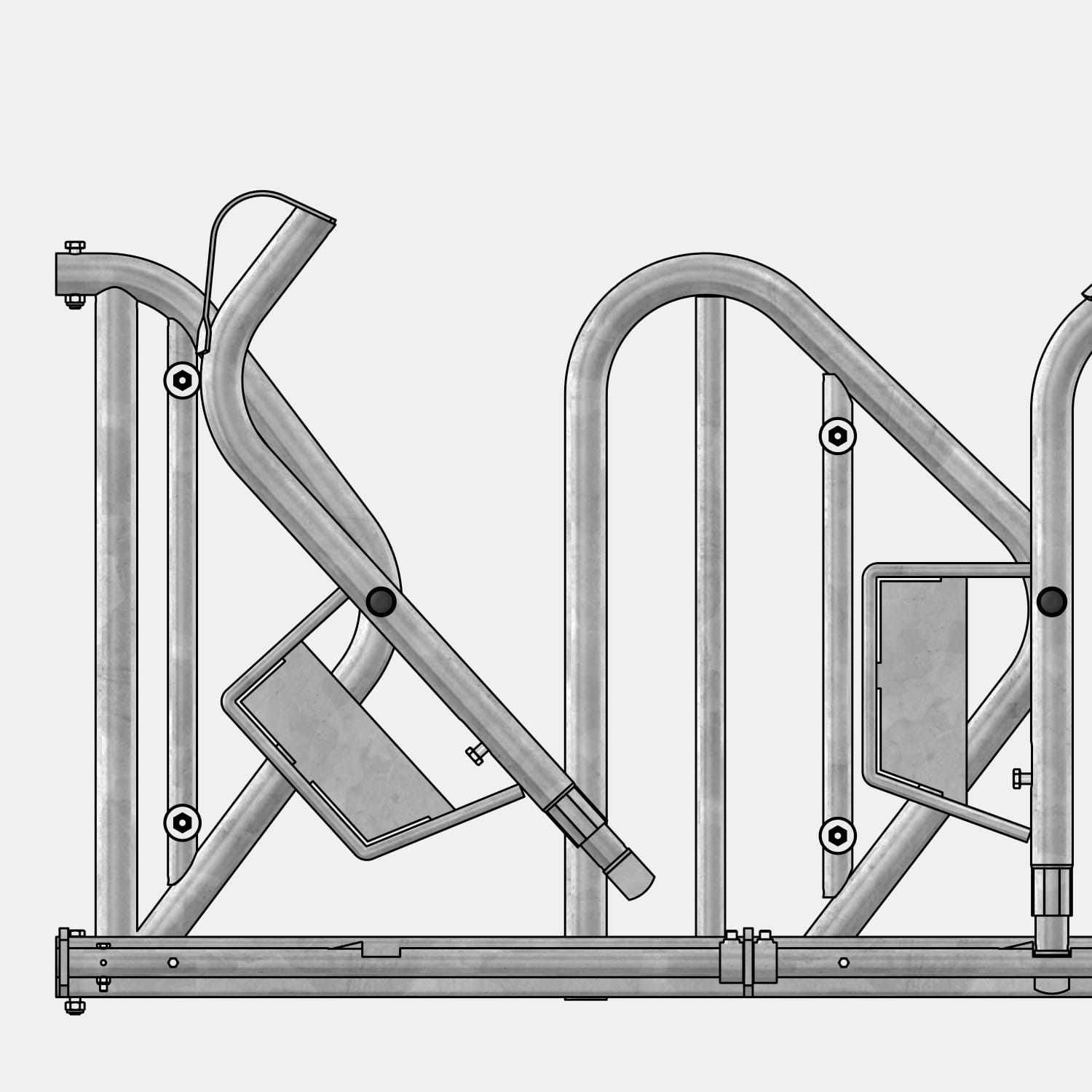 Openline veiligheidsvoerhek Rubos